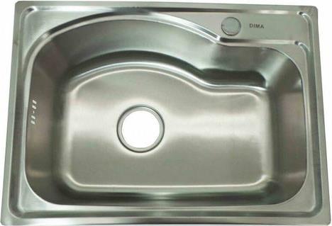Gloria Dima Ένθετος Νεροχύτης Inox Σατινέ Μ58xΠ42cm Ασημί