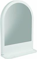 Gloria Economy Line Ημικυκλικός Καθρέπτης Μπάνιου από Πλαστικό με Ράφι 37x50cm Λευκός