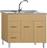 Gloria Rent Room Επικαθήμενος Νεροχύτης Inox Σατινέ Μ80xΠ50cm Ασημί