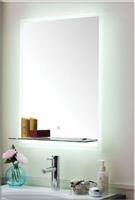Gloria Revin Ορθογώνιος Καθρέπτης Μπάνιου Led με Ράφι 50x70cm