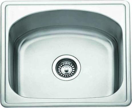 Gloria Tetras 363 Ένθετος Νεροχύτης Inox Σατινέ Μ36xΠ34.5cm Ασημί