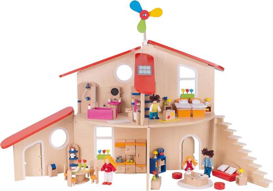Goki Doll's House Modern Living Ξύλινο Κουκλόσπιτο 33x120x78cm 23966
