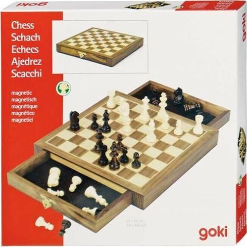 Goki Σκάκι από Ξύλο με Πιόνια 25x25cm 23619