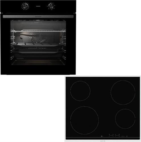 Gorenje BO6717E03BG + ECT641BX Φούρνος άνω Πάγκου 77lt με Κεραμικές Εστίες Π59.5cm Μαύρος