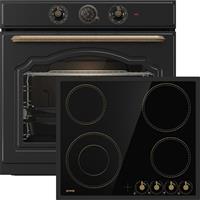 Gorenje BOS67372CLB + EC642CLB Φούρνος άνω Πάγκου 77lt με Κεραμικές Εστίες Π60cm Μαύρος