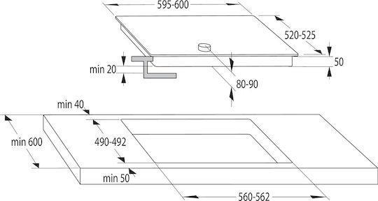 Gorenje EC642CLI Κεραμική Εστία Αυτόνομη Π60cm 