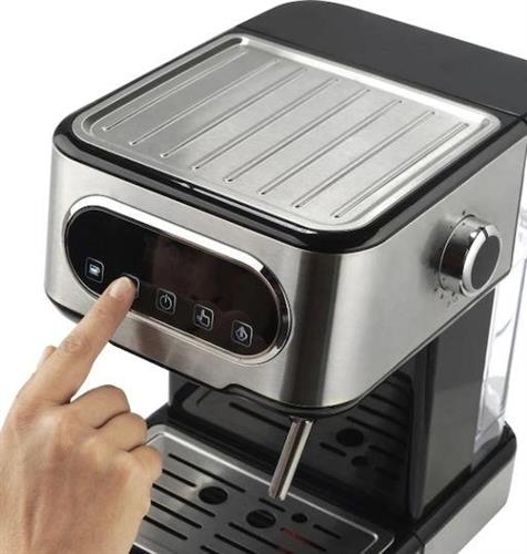 Gorenje ESCM15DBK Ημιαυτόματη Μηχανή Espresso 1100W Πίεσης 15bar Ασημί