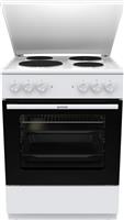 Gorenje GE6A41WB Κουζίνα 71lt με Εμαγιέ Εστίες Π60cm Λευκή