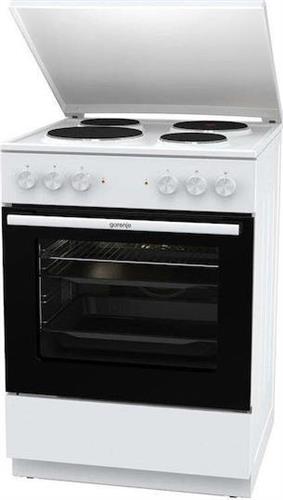 Gorenje GE6A41WB Κουζίνα 71lt με Εμαγιέ Εστίες Π60cm Λευκή