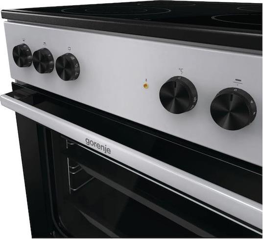 Gorenje GEC6A41SC Κουζίνα 71lt με Κεραμικές Εστίες Π60cm Γκρι