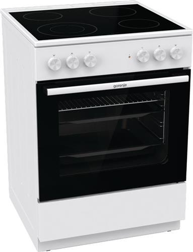 Gorenje GEC6A41WC Κουζίνα 71lt με Κεραμικές Εστίες Π60cm Λευκή