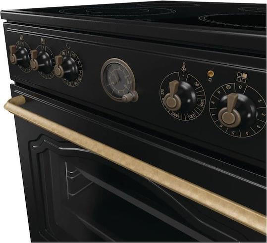 Gorenje GECS6B71CLB Κουζίνα 71lt με Κεραμικές Εστίες Π60cm Μαύρη