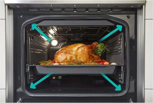 Gorenje GECS6B71CLB Κουζίνα 71lt με Κεραμικές Εστίες Π60cm Μαύρη