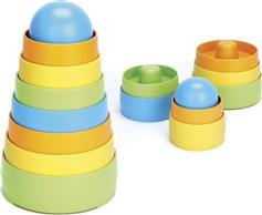 Green Toys Πυραμίδα Κυλίνδρων για 6+ Μηνών STK01R