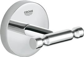 Grohe BauCosmopolitan Άγκιστρο Μπάνιου Διπλό με Βίδες Ασημί 40461001