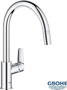 Grohe BauEdge Ψηλή Μπαταρία Κουζίνας Πάγκου Ασημί 30536000