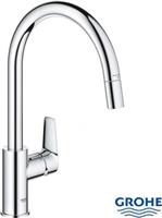 Grohe BauEdge Ψηλή Μπαταρία Κουζίνας Πάγκου Ασημί 30536000