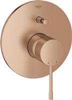 Grohe Essence Μίκτης Μπαταρίας Εντοιχισμού Μπανιέρας 2 Εξόδων Inox Χάλκινος 19285DL1