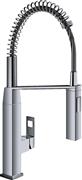 Grohe Eurocube Ψηλή Μπαταρία Κουζίνας Πάγκου με Σπιράλ Ασημί 31395000