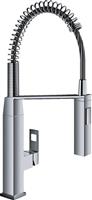 Grohe Eurocube Ψηλή Μπαταρία Κουζίνας Πάγκου με Σπιράλ Ασημί 31395000