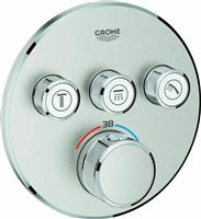 Grohe Grohtherm Smart Control Μίκτης Μπαταρίας Εντοιχισμού Ντουζιέρας 3 Εξόδων Inox Ασημί 29121DC0