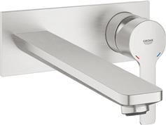Grohe Lineare Σετ Μίκτης & Στόμιο Εντοιχισμού Νιπτήρα 1 Εξόδου Ασημί 23444DC1