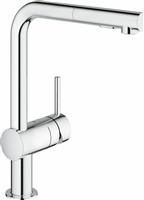 Grohe Minta Μπαταρία Κουζίνας Πάγκου με Ντουζ Chrome 30274000