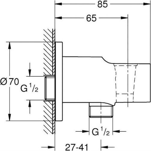 Grohe New Tempesta Ανταλλακτική Παροχή Νερού 28628001