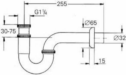 Grohe Σιφώνι Νιπτήρα Ασημί 28947000