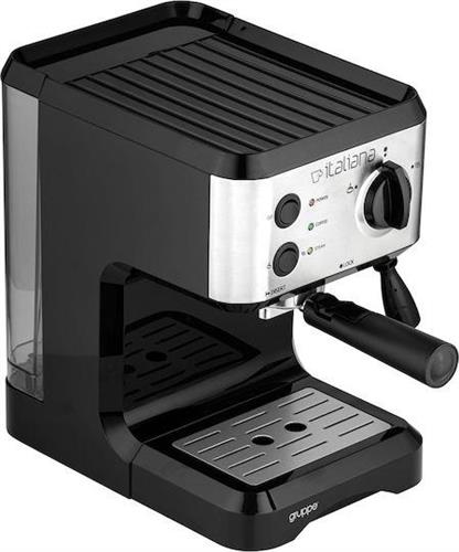 Gruppe CM-4677 Italiana Ημιαυτόματη Μηχανή Espresso 1050W Πίεσης 20bar Inox