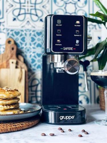 Gruppe CM5106 Sapore Ημιαυτόματη Μηχανή Espresso 1350W Πίεσης 20bar Μαύρη