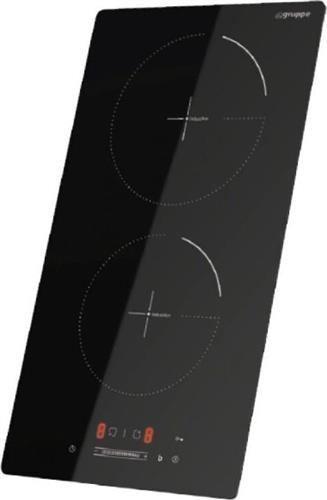 Gruppe IH201A Domino Επαγωγική Εστία Αυτόνομη Π30cm Μαύρη