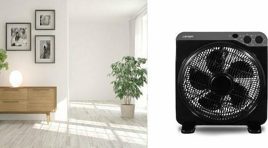 Gruppe KYT-12DII Ανεμιστήρας Box Fan 60W Διαμέτρου 30cm Μαύρο