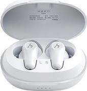 Hakii Time In-ear Bluetooth Handsfree Ακουστικά με Αντοχή στον Ιδρώτα και Θήκη Φόρτισης Λευκά 21.05.0050