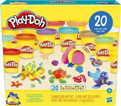 Hasbro Play-Doh 20 Βαζάκια Πλαστελίνης Multicolor Magic Pack για 3+ Ετών F2829