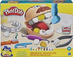 Hasbro Play-Doh Πλαστελίνη - Παιχνίδι Gold Drill 'n Fill Dentist για 3+ Ετών 8τμχ F1259