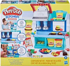 Hasbro Play-Doh Πλαστελίνη-Παιχνίδι Kitchen Creations Busy Chef's Restaurant για 3+ Ετών 5τμχ F8107