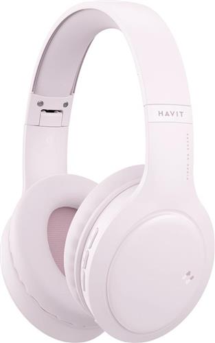 Havit H633BT Ασύρματα Bluetooth Over Ear Ακουστικά με 22 ώρες Λειτουργίας Ροζ 21.05.0121