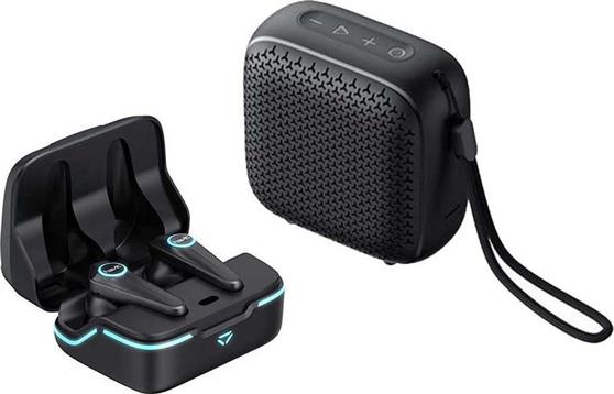 Havit TW952+ Earbud Bluetooth Handsfree Ακουστικά με Θήκη Φόρτισης Μαύρα + 2in1 Combo 21.05.0089