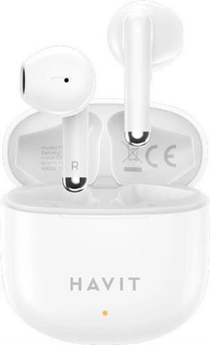 Havit TW976 Earbud Bluetooth Handsfree Ακουστικά με Θήκη Φόρτισης Λευκά 21.05.0114