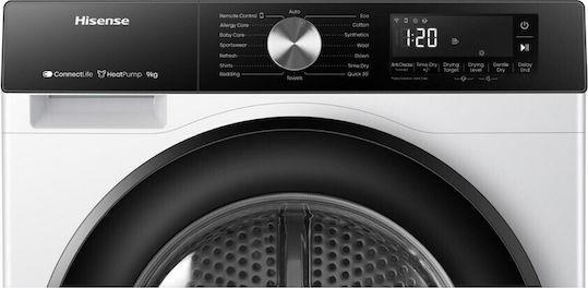 Hisense DH3S902BWCC Στεγνωτήριο 9kg C με Αντλία Θερμότητας