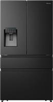 Hisense RF728N4SBFE Ψυγείο Ντουλάπα 560lt Total NoFrost Υ178.5xΠ91.4xΒ72.5cm Μαύρο