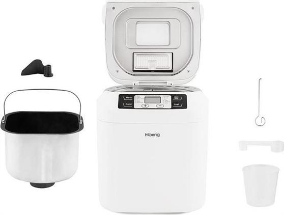 HKoenig BAKE340 Αρτοπαρασκευαστής 550W Χωρητικότητας 800gr με 12 Προγράμματα