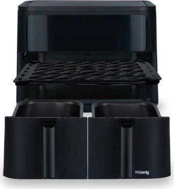HKoenig FRY900 Φριτέζα Αέρος με Διπλό Αποσπώμενο Κάδο 9lt Μαύρη