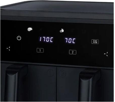 HKoenig FRY900 Φριτέζα Αέρος με Διπλό Αποσπώμενο Κάδο 9lt Μαύρη