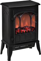 HomCom 820-128 Επιδαπέδιο Ηλεκτρικό Τζάκι 2000W 39x56.5cm Μαύρο