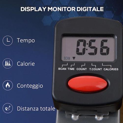 HomCom A90-276 Οικιακή Κωπηλατική με Υδραυλική Αντίσταση για Χρήστη έως 100kg