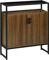 HomCom Μπουφές από Ξύλο & Γυαλί Καφέ 82x30x98cm 838-266V00CF