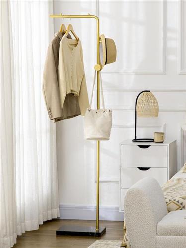 HomCom Καλόγερος Μεταλλικός Χρυσό και Μαύρο 35x25x170cm 837-296V00GD