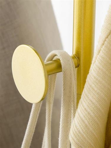 HomCom Καλόγερος Μεταλλικός Χρυσό και Μαύρο 35x25x170cm 837-296V00GD